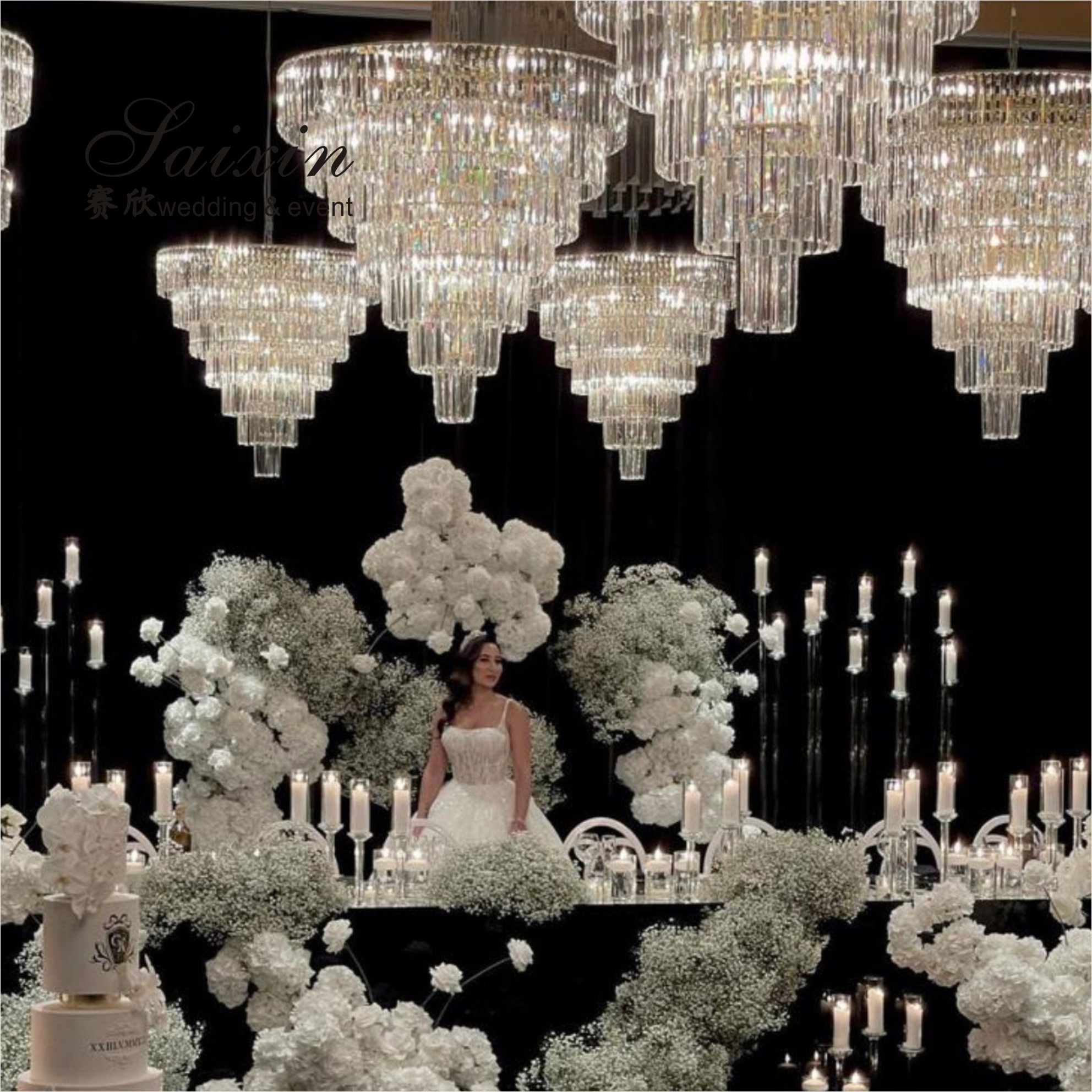 12 Light Crystal Chandelier Bedroom Lighting Event Ceiling Decor Larger Shade Hotel 20 Inch