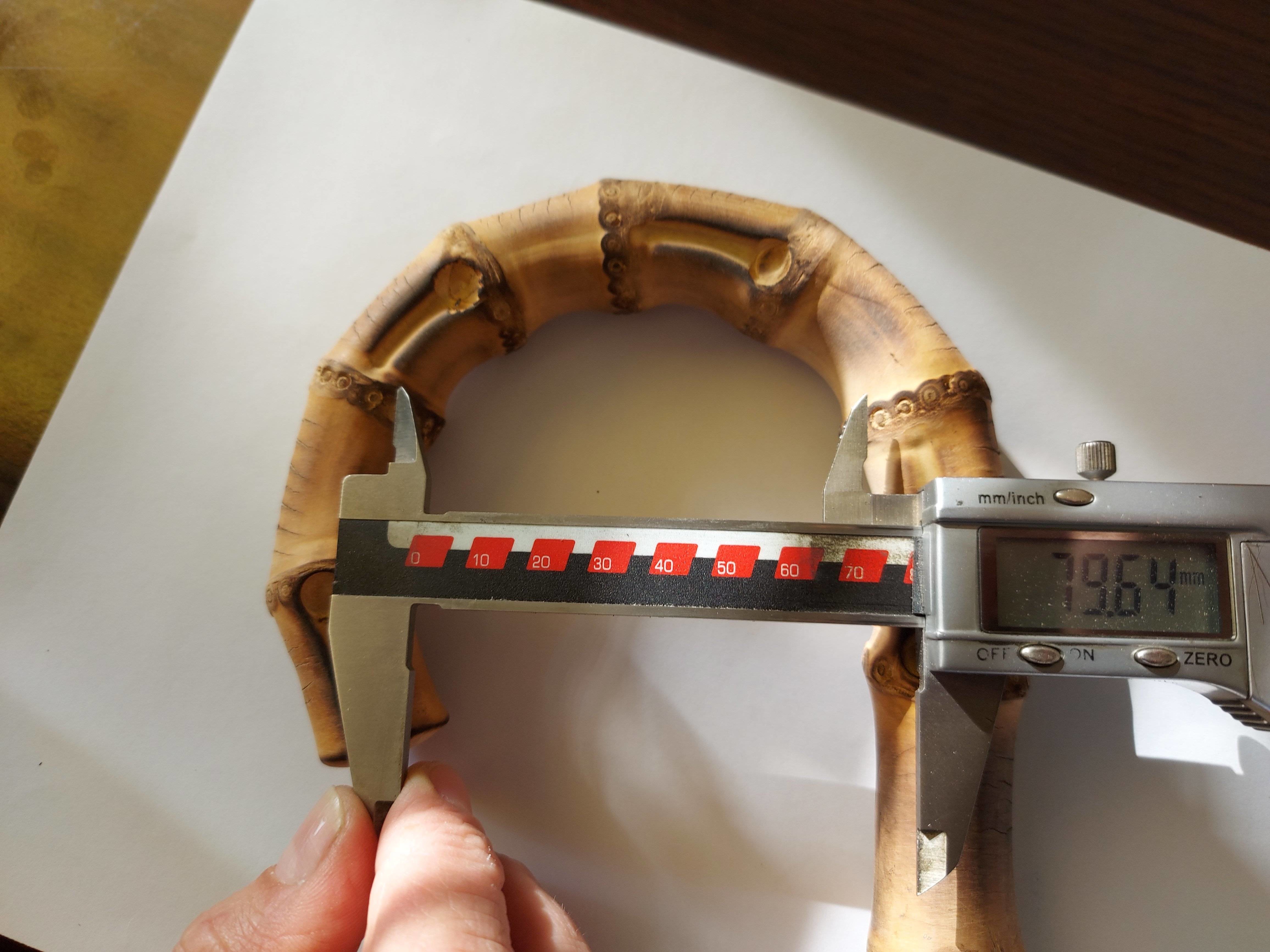Bamboo wooden Handmade bag Handle with metal hardware