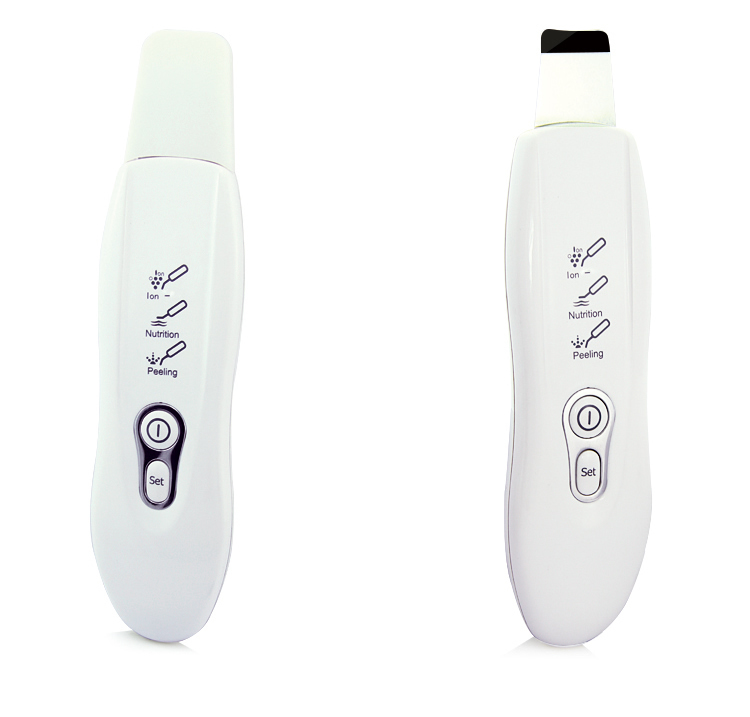 Rechargeable Ultrasonic Ion Skin Scrubber Remove Wrinkle Long Life Span