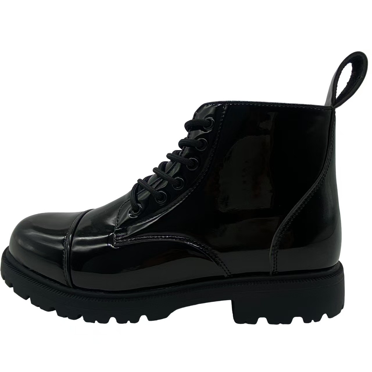 Custom Leather Motorcycle Boots Breathable Round Toe Boots For Men