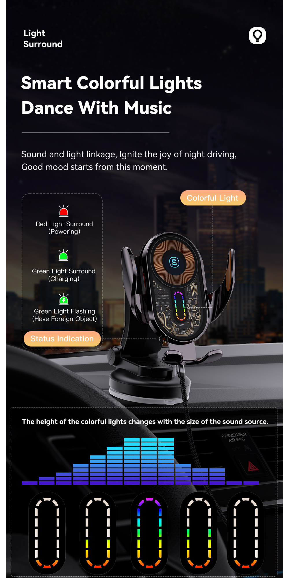 ESSAGER A5 Series Hook+Suction Cup Best Cell Phone Holder for Car Mount