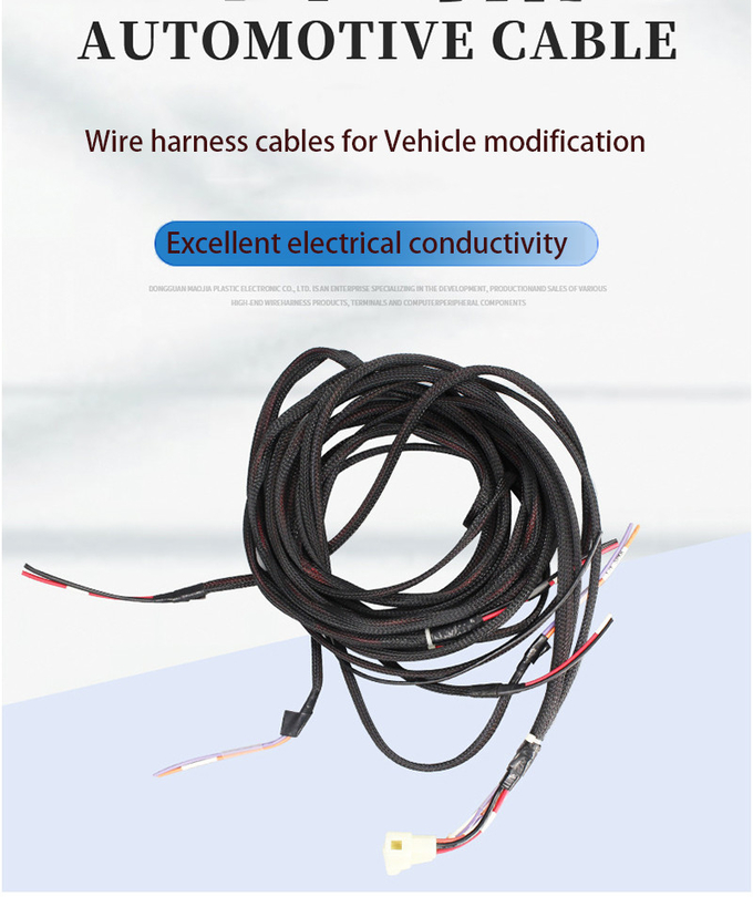 Black EV Battery Wire Harness Electric Start Power Cord