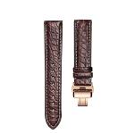 Unisex 20mm Watch Band Strap 25g Brown Crocodile Watch Strap Genuine Leather