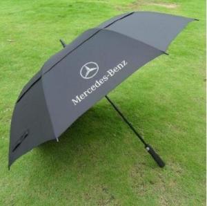 China Green Golf Size Folding Umbrella EVA Straight Handle Black Finish Shaft wholesale