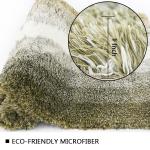Light Yellow Shaggy Tufted Bath Mat 1200 GSM Yarn Weight