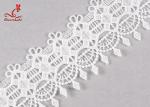 Fancy 5cm Fancy Water Soluble Flat Lace Trim With Embroidered Patterns For