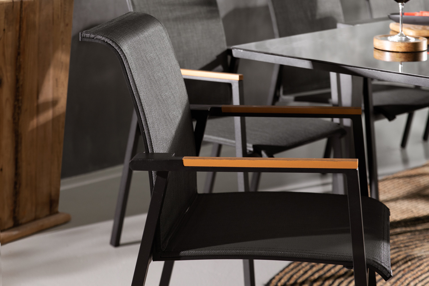Extendable Patio Set L 336.5 x W 107.5 x H 75cm AJUNION Outdoor Aluminum Dining Table