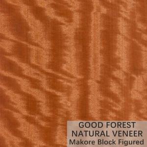 China Color Makore Natural Wood Veneer Crown Cut Grain Customized Service wholesale