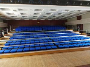 China Cold Rolled Steel Folding Bleacher Seats / Theatre Retractable Tiered Seating wholesale