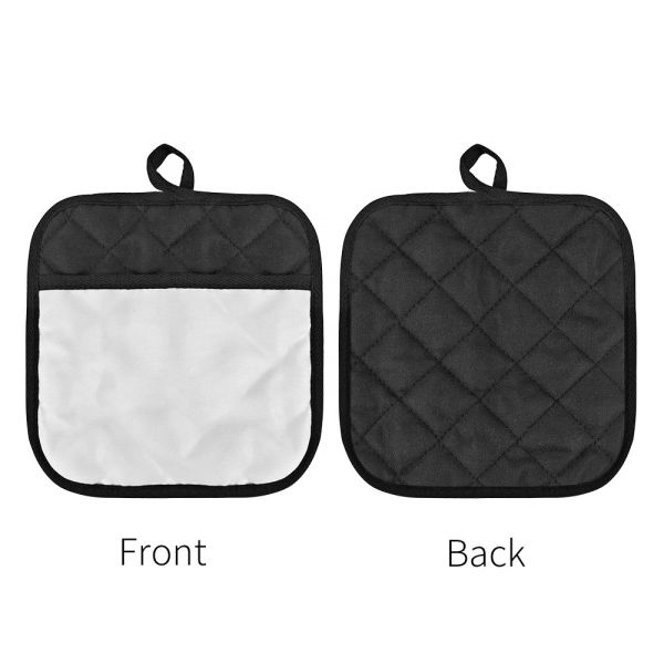 Black Linen Blank Sublimation Pot Holders With Pocket Custom Pot Holder Pads
