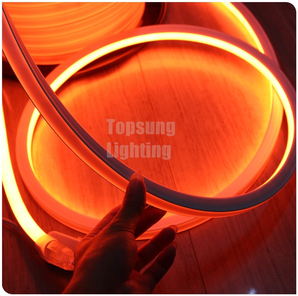AC110v orange square flexible led neon strip rope light 16x16mm for shop decoration IP68