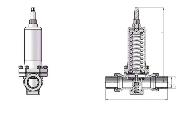 Quality PN25 Cryogenic Control Valve Pressure Regulator Large Flow  -196~+80 ℃ For LNG LOX LIN for sale