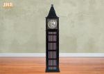 Tower Shape Storage Rack Wood Floor Clock MDF CD DVD Storage Cabinets Wooden