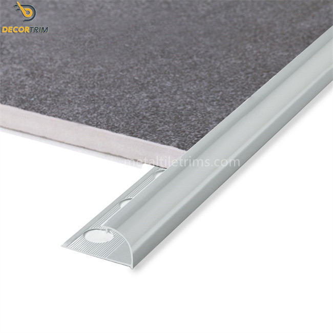 Curved Edge External Aluminium Tile Trim Alloy 6063 Material
