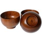 Natural wood cutlery stripe rice bowl Large bowl A grade jujube wood level