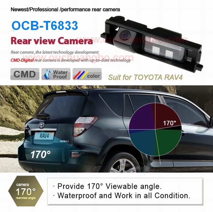 Ouchuangbo Car Waterproof Ip rating is IP68 rear view camera for Toyota RAV4 S/N ratio