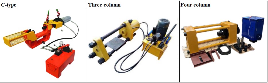 Spare Parts 150Tons Portable Track Pin Press Hand Power Hydraulic Master Pin Press