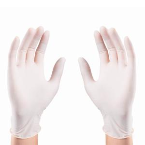China EN455 S-XL White Disposable Medical Latex Gloves Good Feeling wholesale