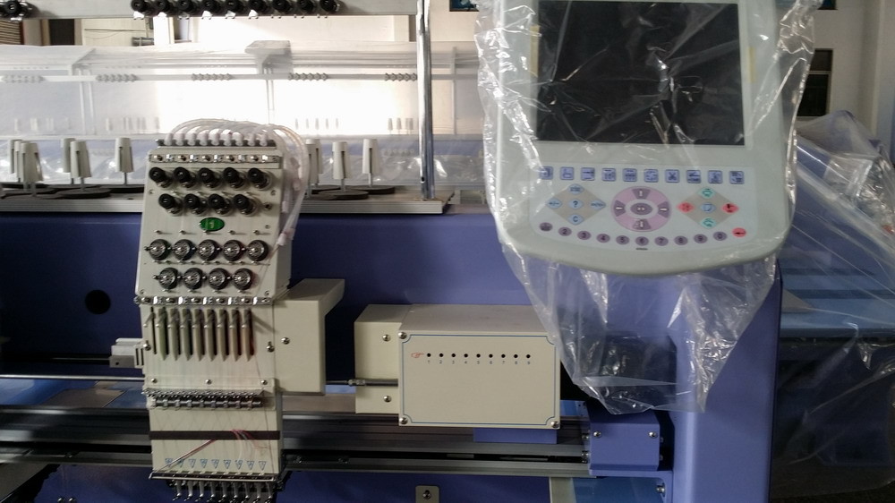 Flat Bed / Finished Garments / Cap Embroidery Machine 6 Head With Automatic Thread Trimmer