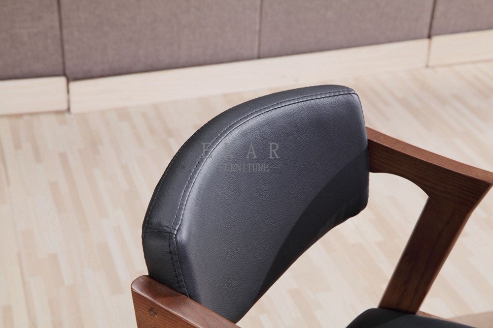 Modern Design Ash Wood Hotel Pu Leather Dining Room Chair