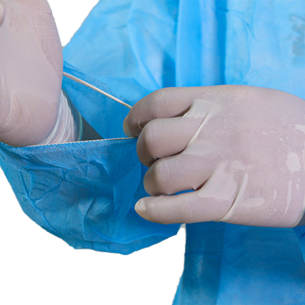 Blue Medical Disposable Lab Coats PP 30G Nonwoven Hospital