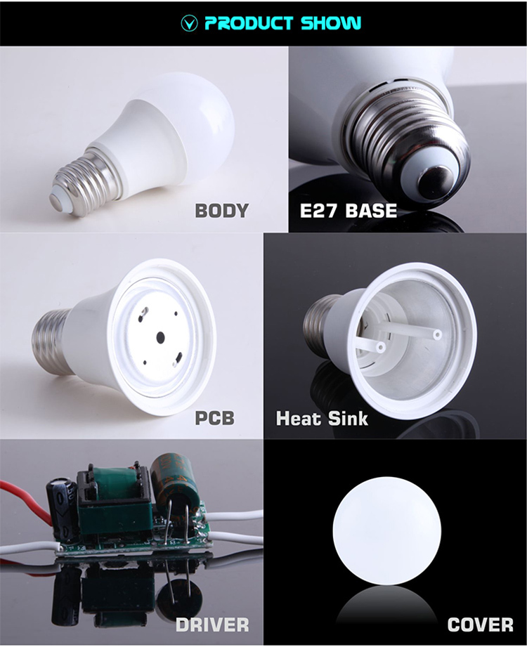 A65 7W e27 LED bulb SMD5630 LED light bulbs wholesale
