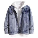Best clothing manufacturers in China Breathable Oversize Light Blue Jeans Jacket