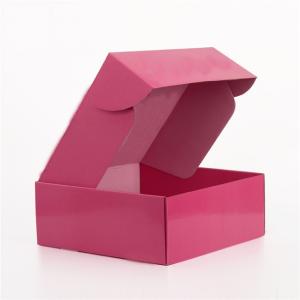 China Emballage Corrugated 300gsm 2mm FBB Pink Mailing Boxes Custom Logo on sale