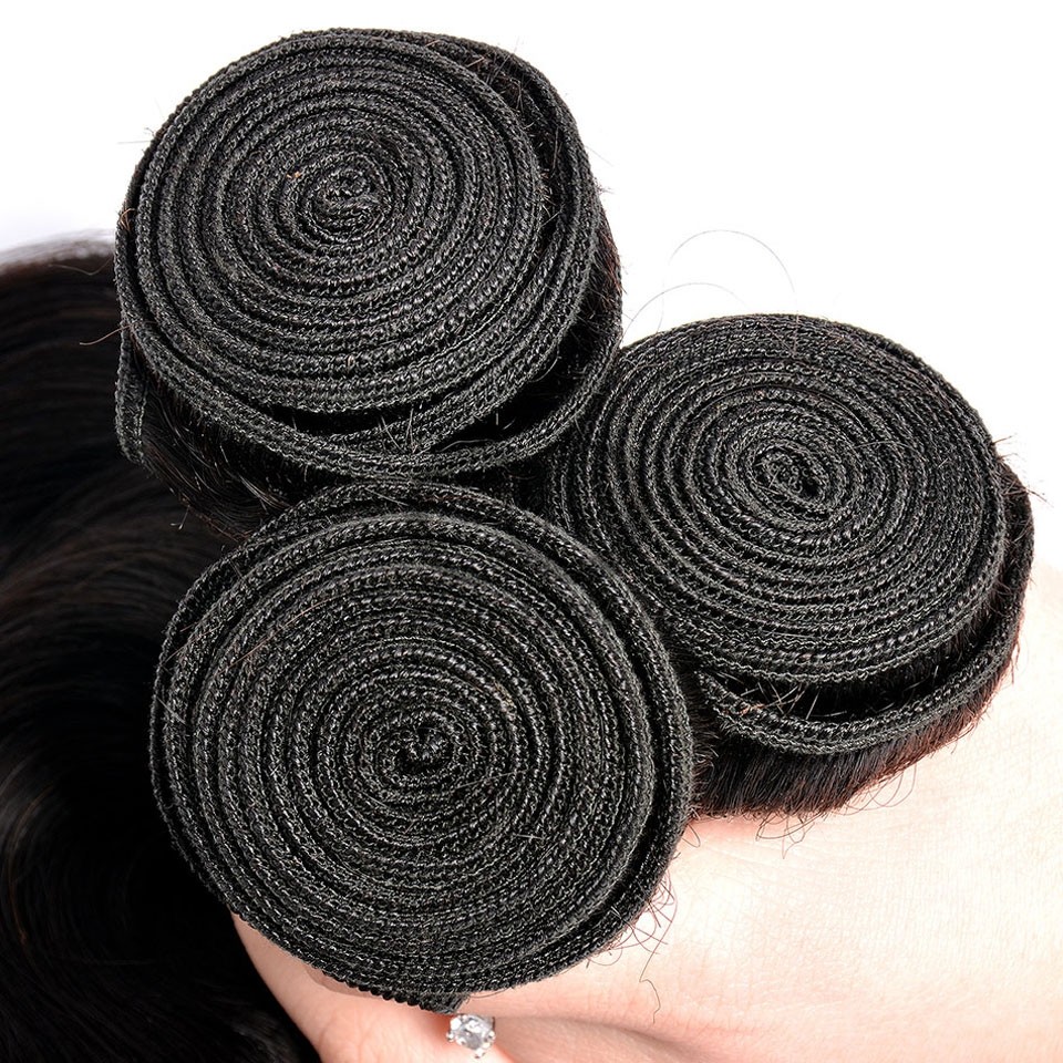 Natural Black Body Wave Remy Human Hair Bundles Sew In Weave Bundles Brazilian Bundle Deals