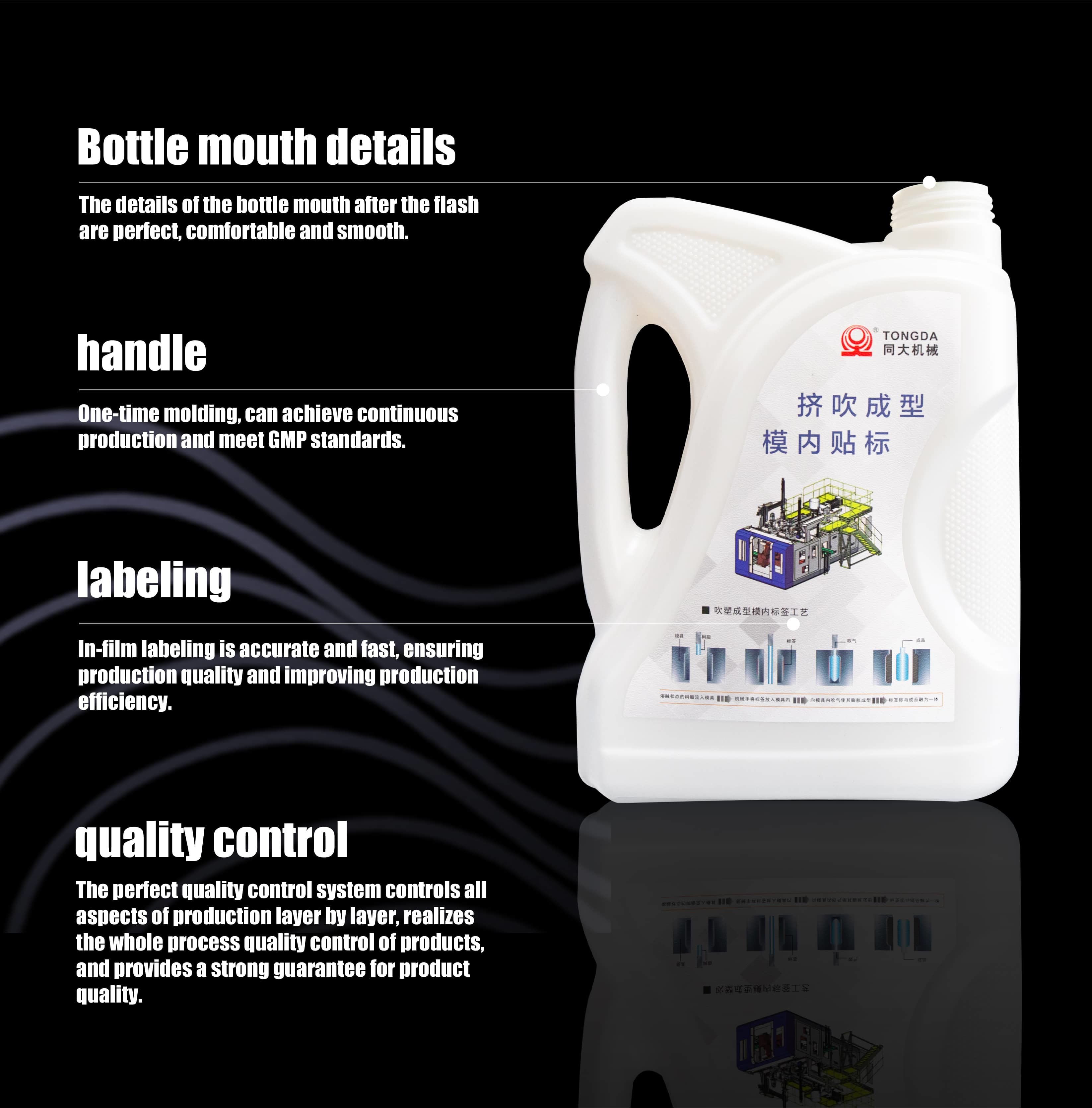 Plastic 20L Jerry Can Blow Molding Machine Electric Hydraulic CE Certified