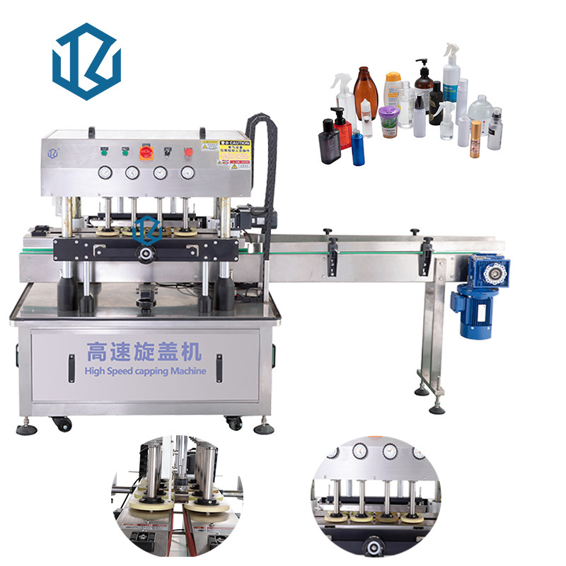 Manufacturer Quality Assurance bottle 8 wheel screw linear capping machine high speed bottle capper capping machine