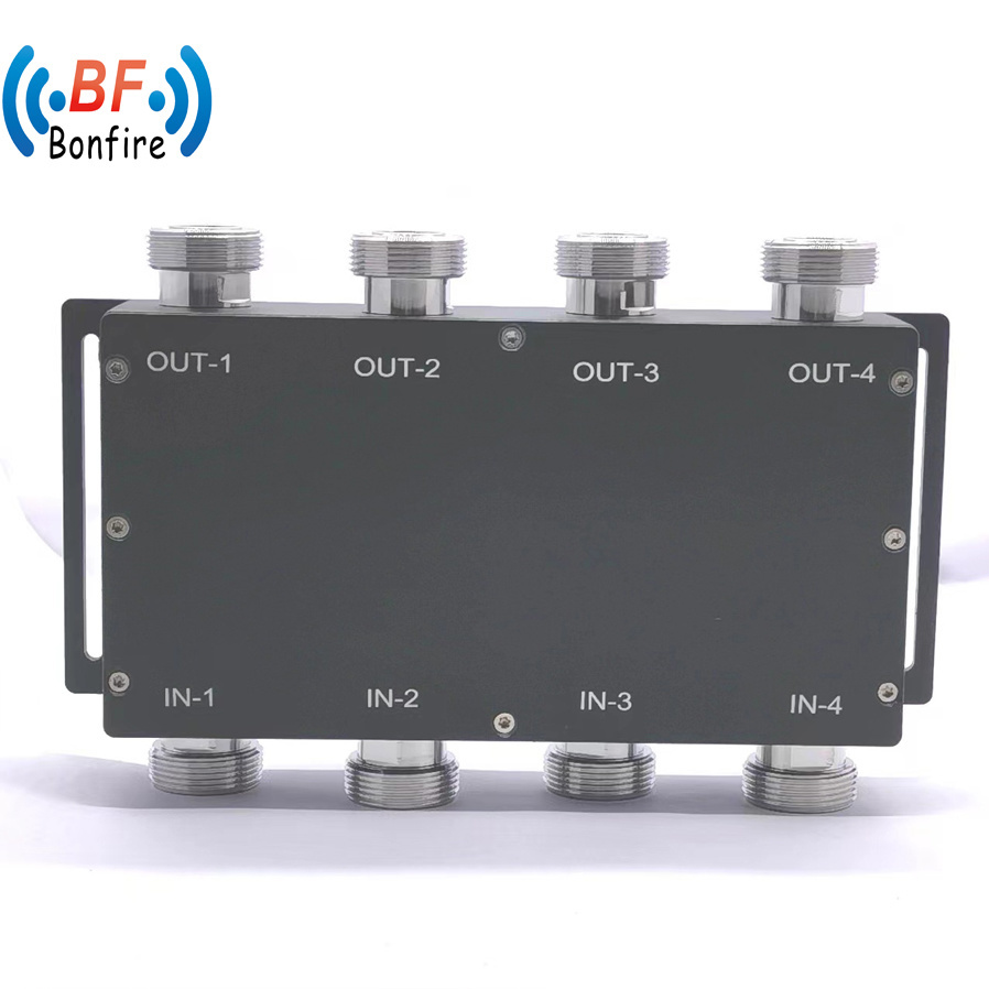 698-4000MHz 4: 4 4in 4out 300W 155pim RF Hybrid Coupler Hybrid Combiner for Das Ibs