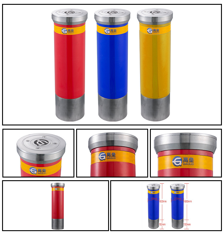 Yellow Steel Safety Bollards 1000mm Height ISO9001 Certificated