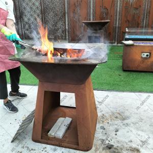 China Corten Steel Fire Pit BBQ Fiq Xl Outdoor Corten Steel BBQ Grill wholesale