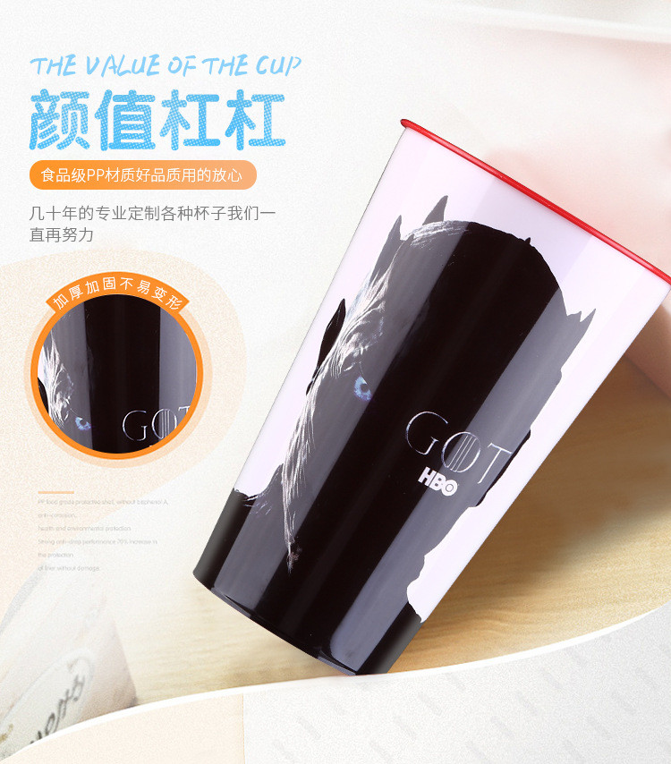 Promotion Drinking Printed Plastic Cups , Bpa Free 750ML Custom Plastic Tumblers