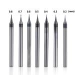 Square / Ball Nose Micro End Mills 2 Flutes Shank Diameter 4mm