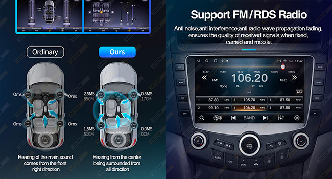 Honda Accord 7 Car Android Multimedia Player MAP Quad Core 2 Din Car GPS Radio