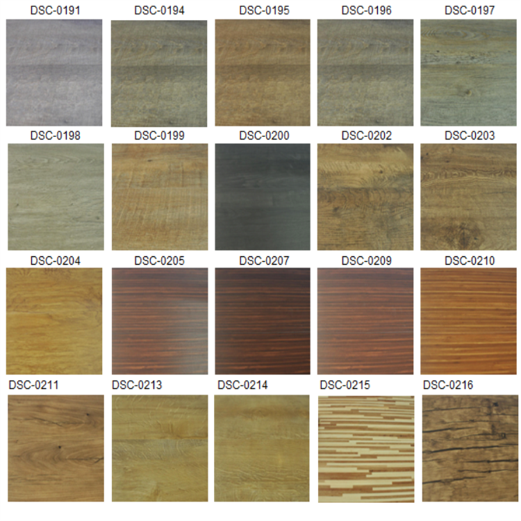 Mixed colors grid design modern flat wooden texture laminating flooring