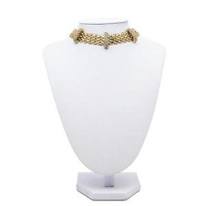 China Name Initial Fashion Jewelry Necklaces Transparent Rhinestones Trending Beaded Necklaces wholesale