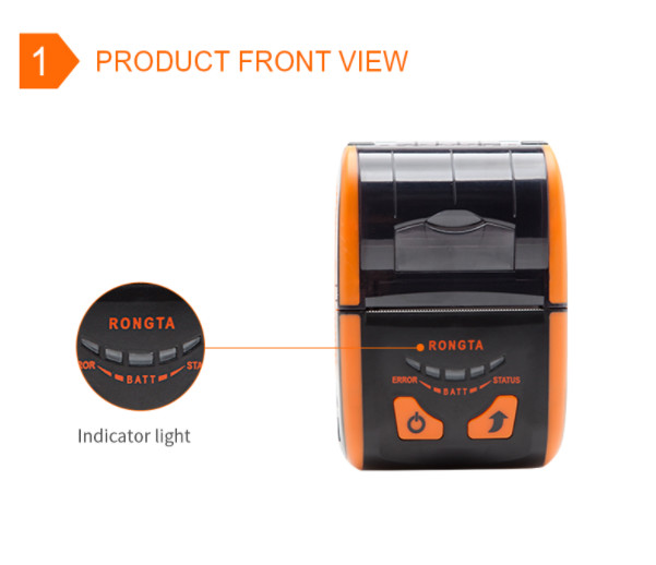 Android Bluetooth Barcode Scanner 58mm Portable Mini Thermal Printer