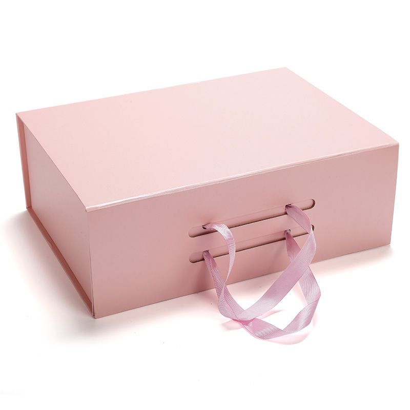 Custom Luxury Paper Magnet Foldable Folding Magnetic Gift Box Garment Apparel Clothing Shoes Packaging Box with Ribbon