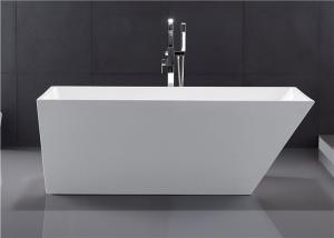 China Classic Rectangular Soaking Tub , High Gloss Surface Freestanding Modern Tub wholesale