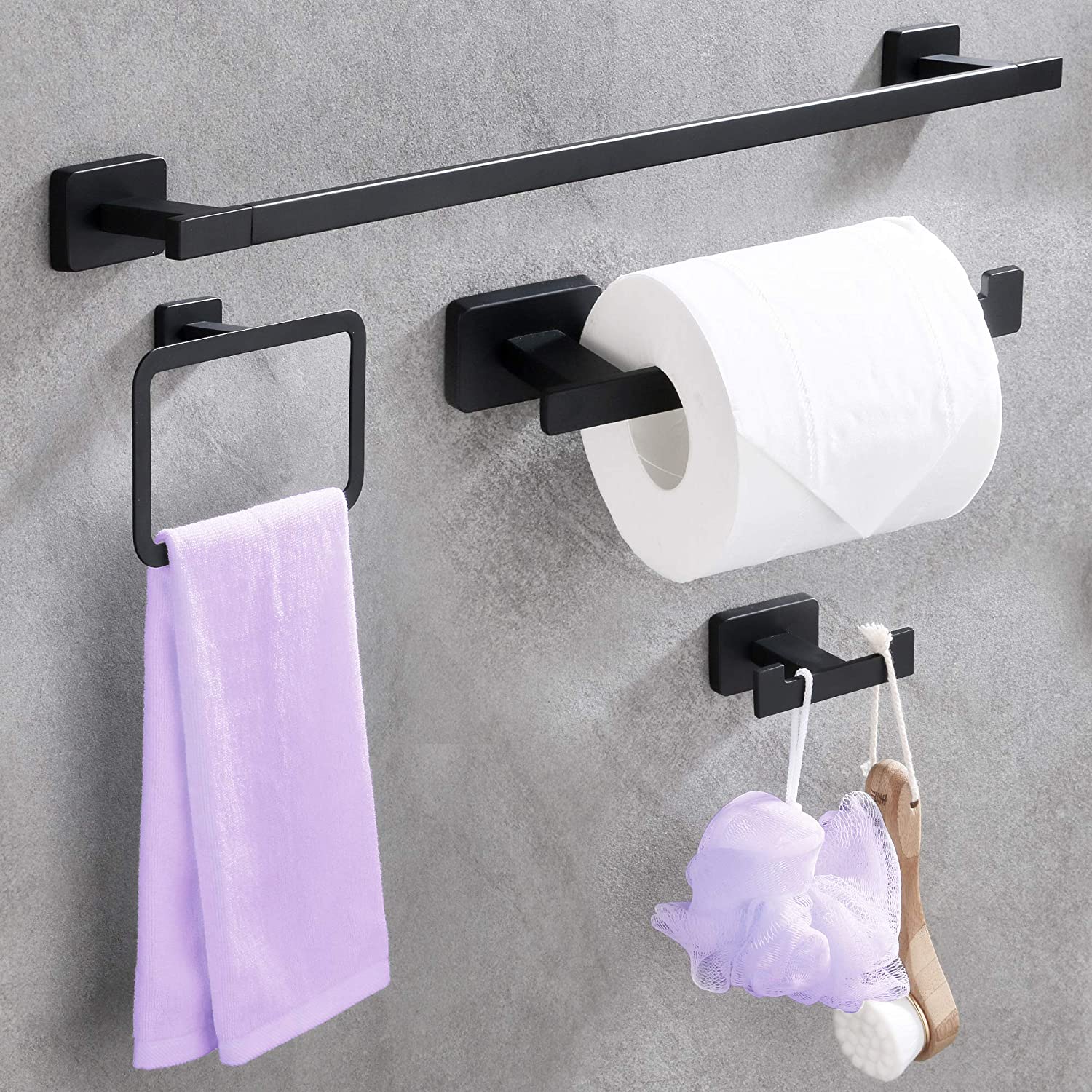 Towel Holders Bathroom Hardware Set 4 Pieces Thickness 2-5mm Certificate ISO9001 2015