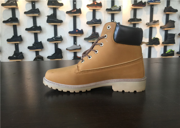 Cuff Collar Men'S Composite Toe Work Boots Camel Color Flame Resistant Work Boots