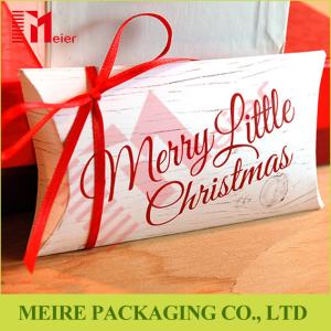 China Merry Christams pillow box manufacturers custom printed pillow paper boxes supplier wholesale