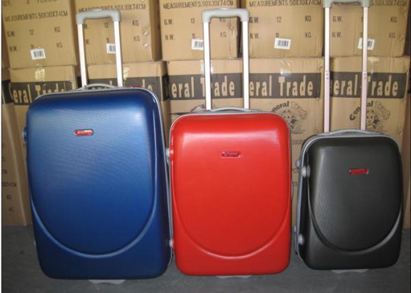 Fashionable ABS 2 Wheel Trolley Luggage , Zipper Framed Two Wheel Carry On