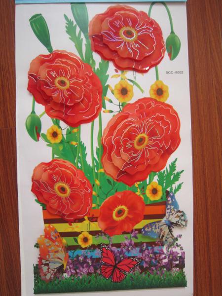 Eco-friendly , Removable 2897 31 * 55cm Removable Vinyl 3d Wall Decoration