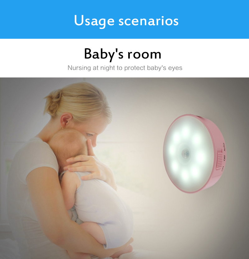 700MAH Round Motion Sensor Light / 4000K Led Motion Sensor Porch Light