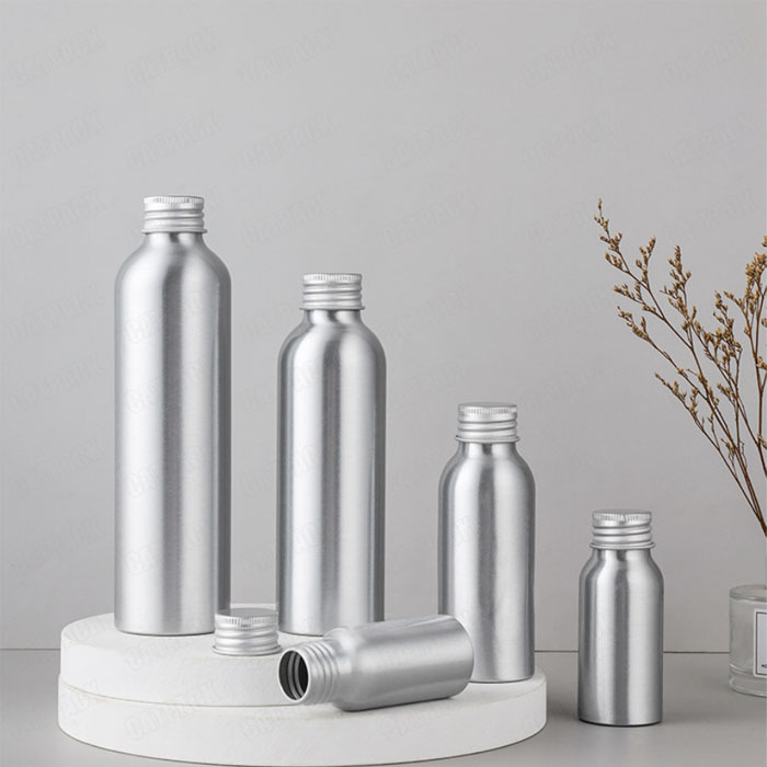 Empty Silver 15ml 30ml 50ml 100ml 250ml 500ml 600ml 1000ml Aluminum Water Bottle PERFUME Personal Skin Care Packaging