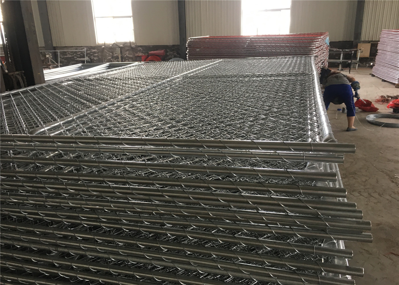 Corrosion - Resistant 8x12 Temporary Chain Link Fence Construction Fence Panel